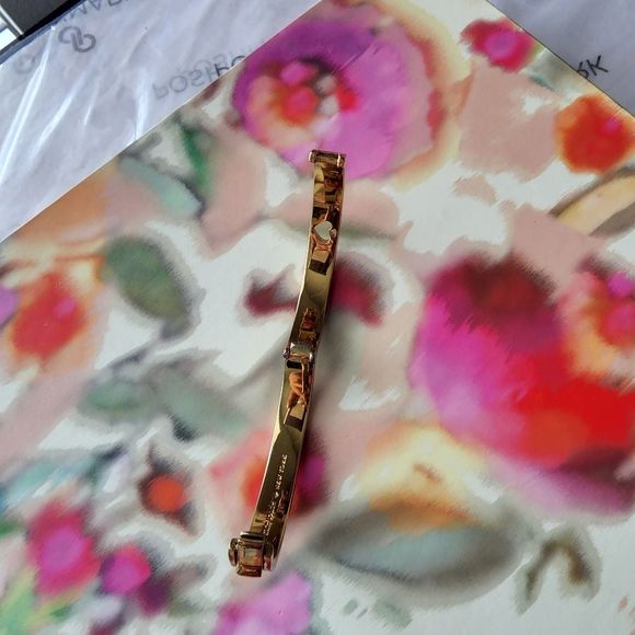 Kate Spade Enamel Bangle White Bracelet - Picture 2 of 5